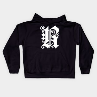 Silver Letter R Kids Hoodie